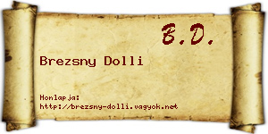 Brezsny Dolli névjegykártya
